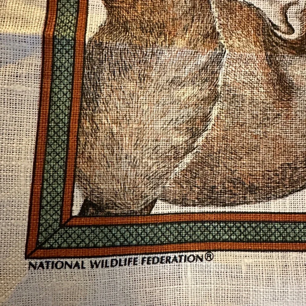 National Wildlife Federation Northern Flying Squirrel Linen Tea Towel 27.5x16.5